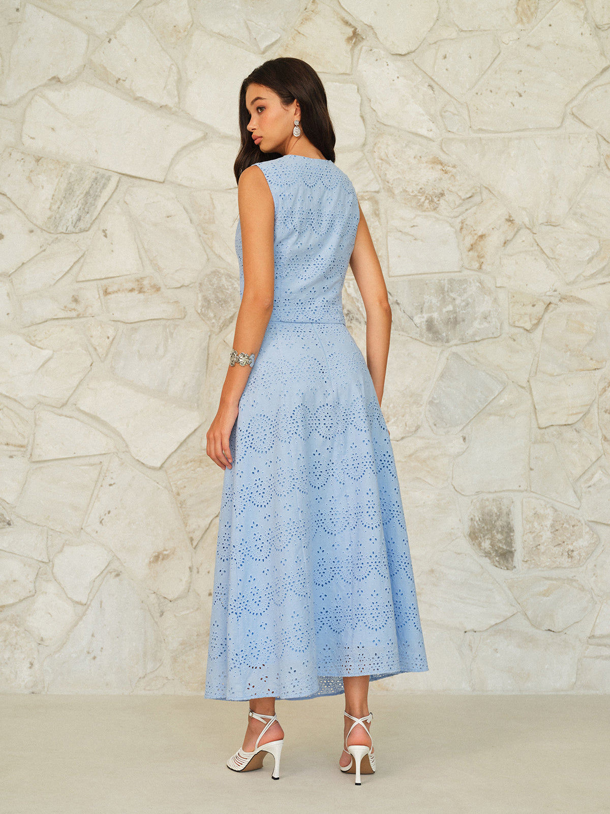 Øjelet mønster Maxi Nederdel