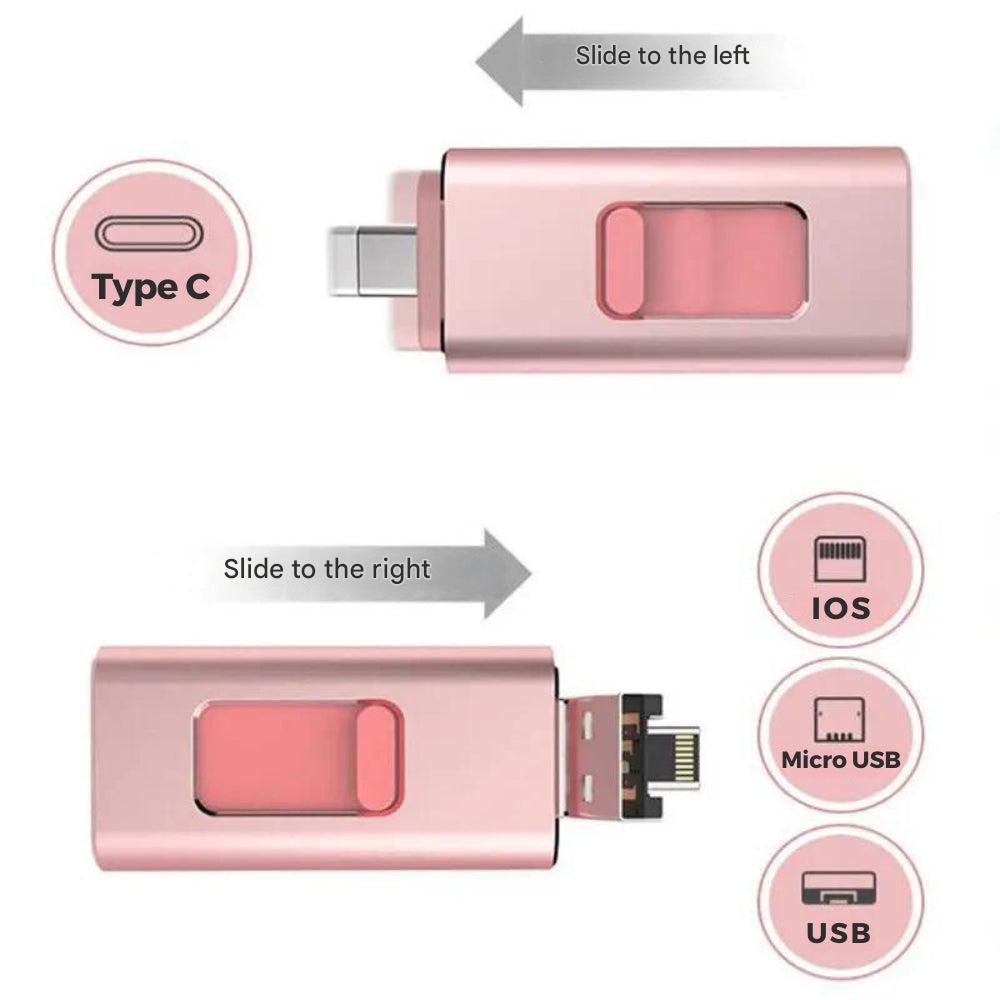 4-i-1 Flashdrive til Alle Enheder