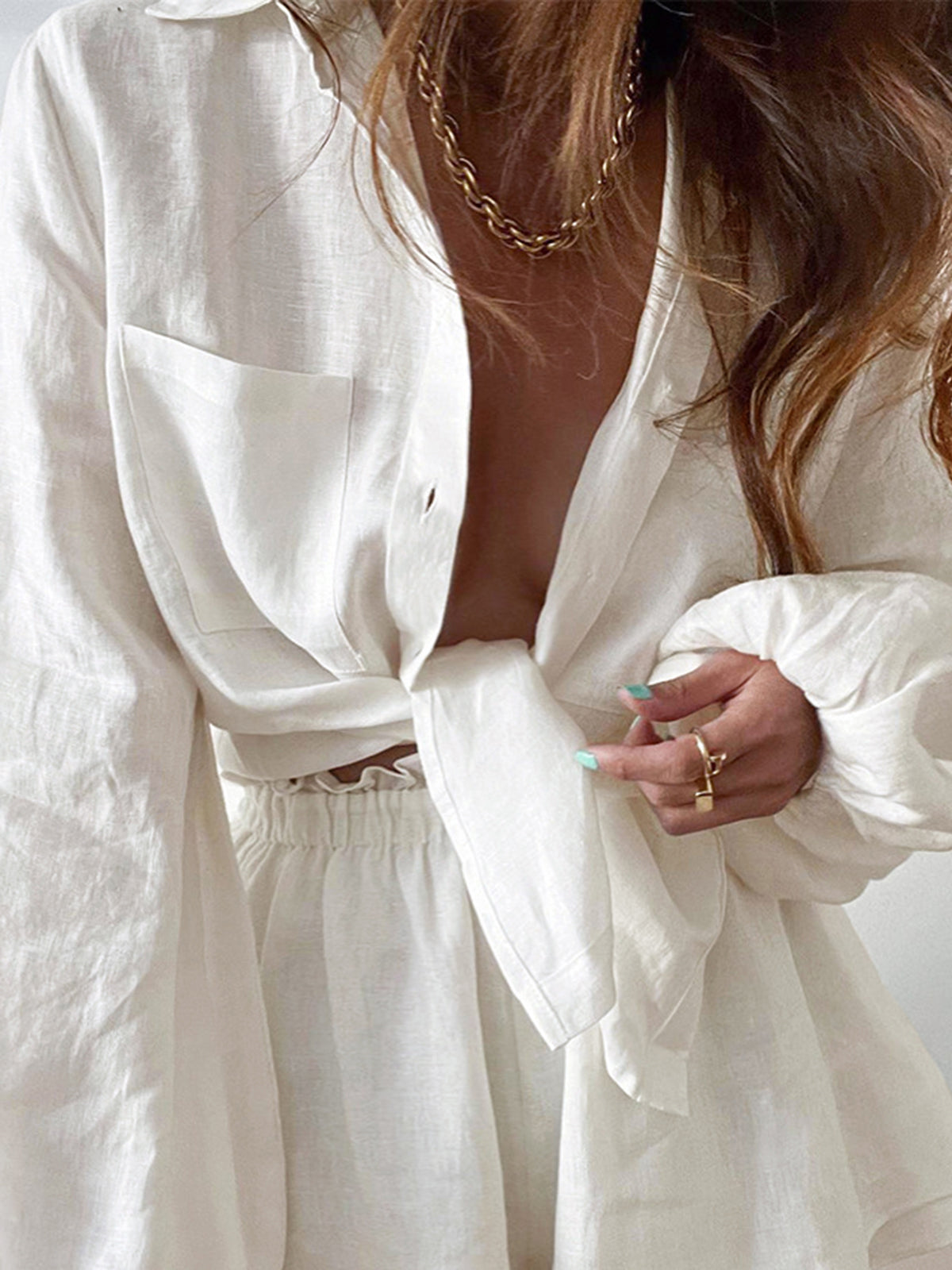 Aegean To-delt Dobbeltsidet Shorts Sæt