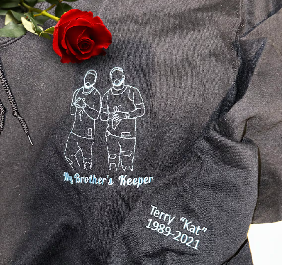 StitchPortrait | Tilpasset Broderet Portræt Sweatshirt Par Familie Hoodie