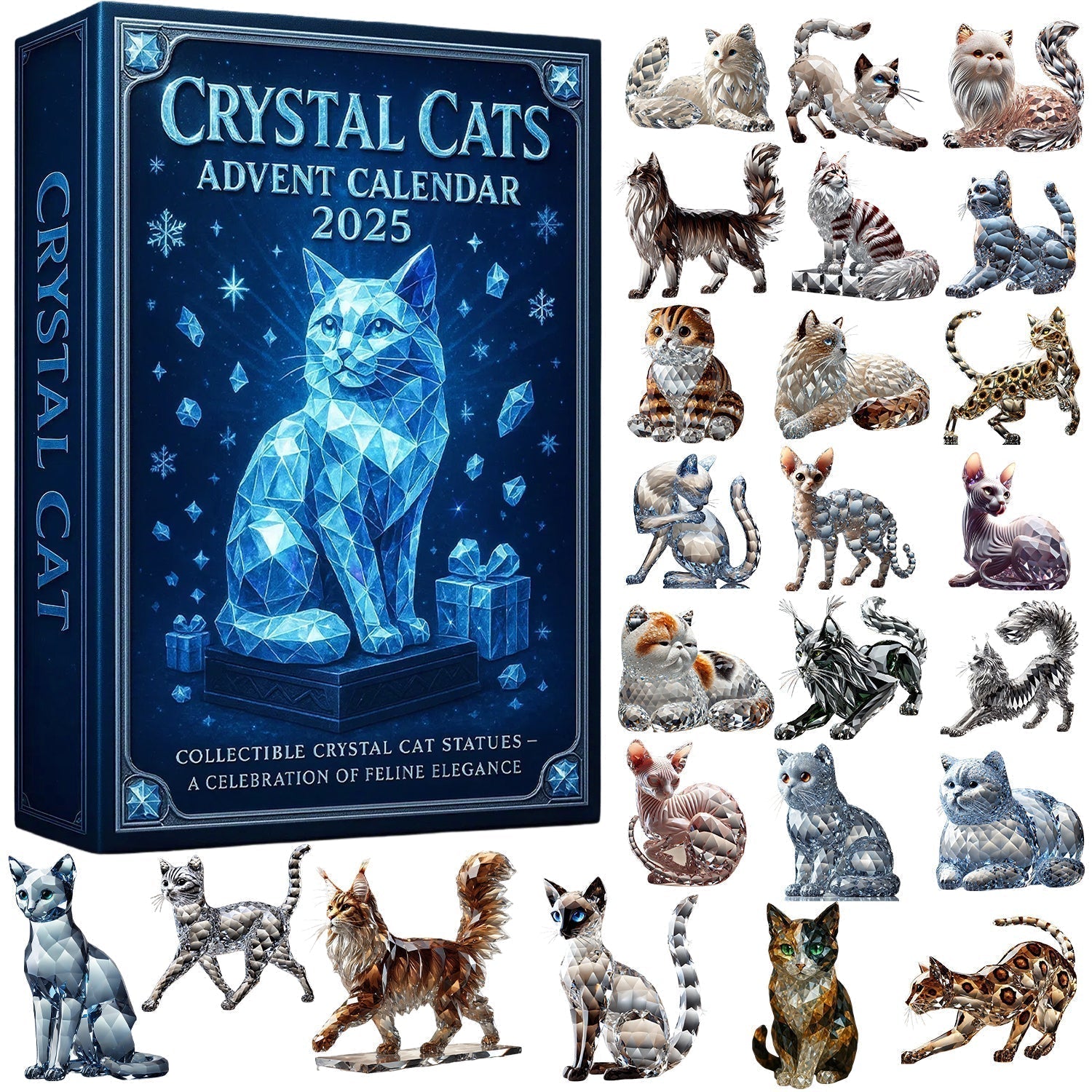 CrystalPaws Adventskalender | Lækre katte-tema overraskelser til festlig fornøjelse