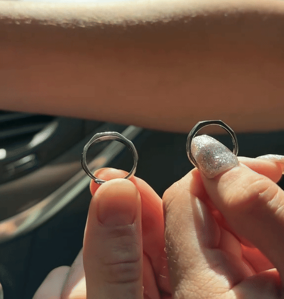 LumiLove Skulptureret Ring | En Skjult Besked om Kærlighed-zarada.dk