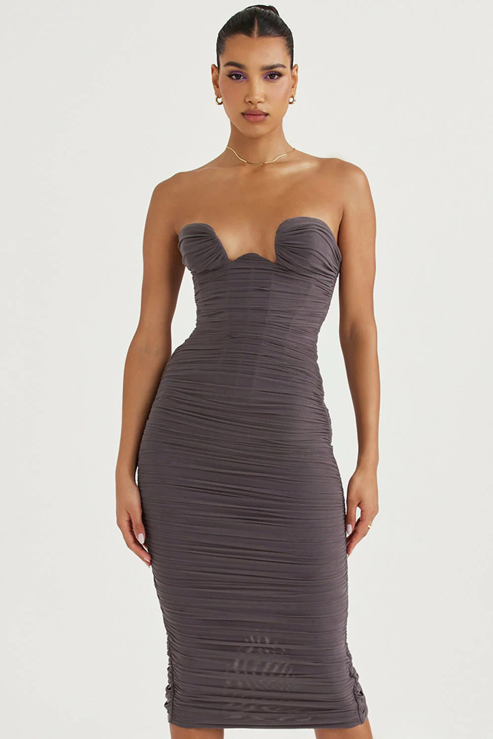 Lang Kjole Uden Stropper til Kvinder | Ideel til Aftener og Formelle Anledninger