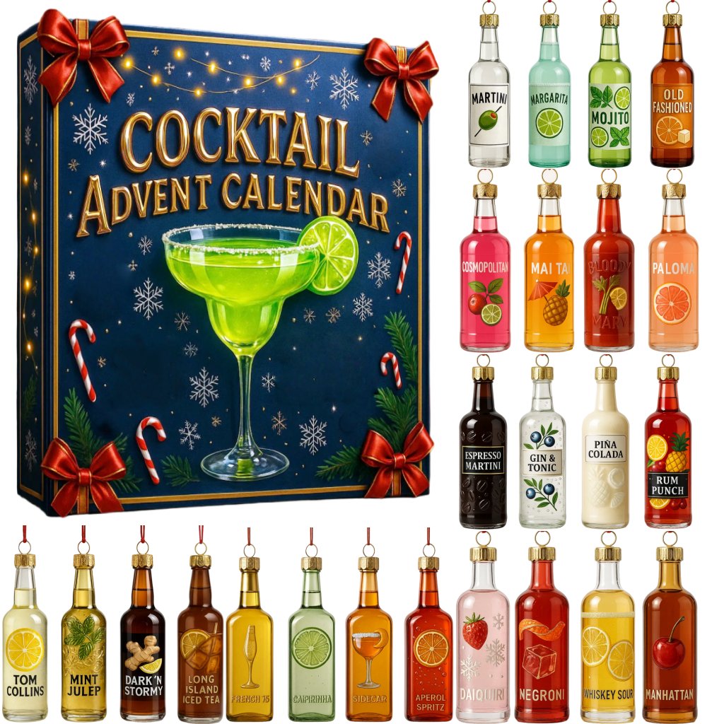 Cocktailluxe | 2025 Festlig Cocktail Adventskalender Drikke Countdown Oplevelse