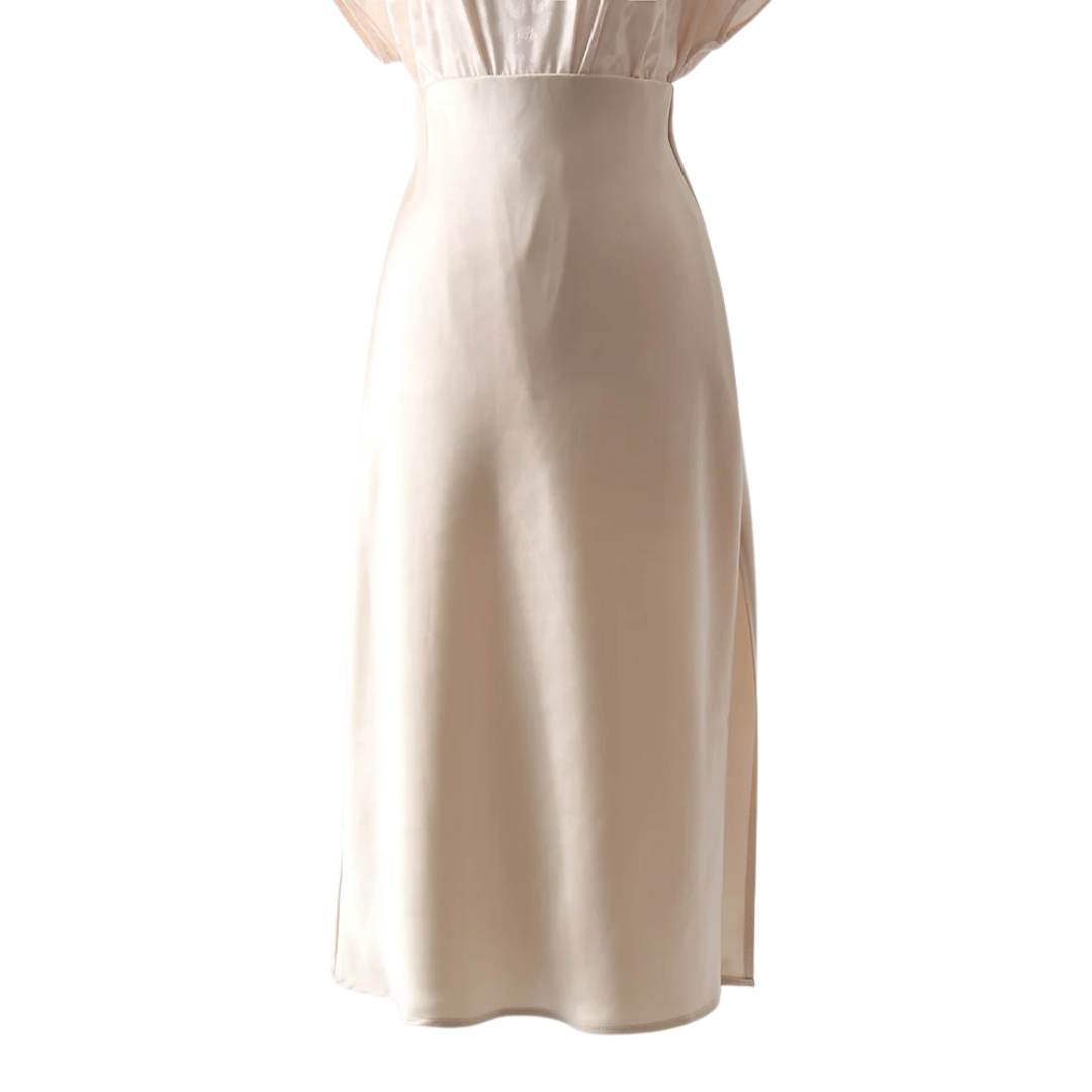 A-line silkenederdel til kontoret til kvinder