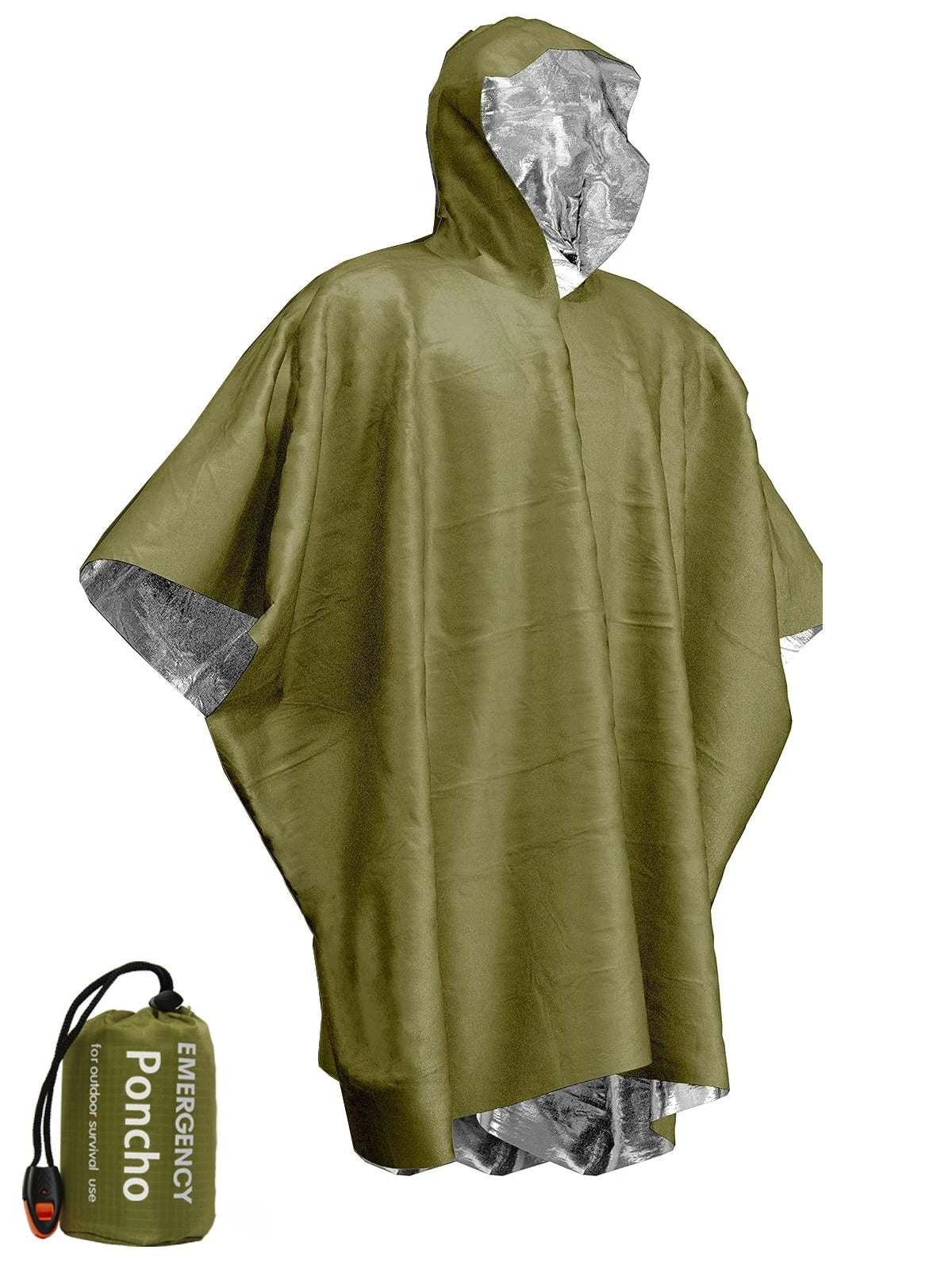 3-i-1 poncho regnfrakke