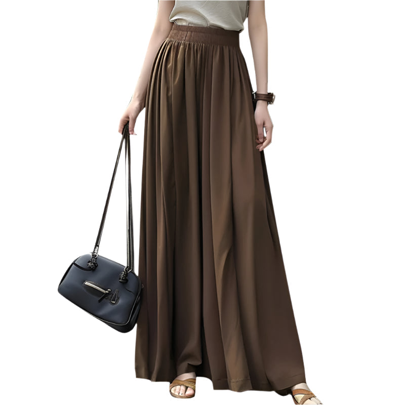 A-line maxi-nederdel med flæser til kvinder