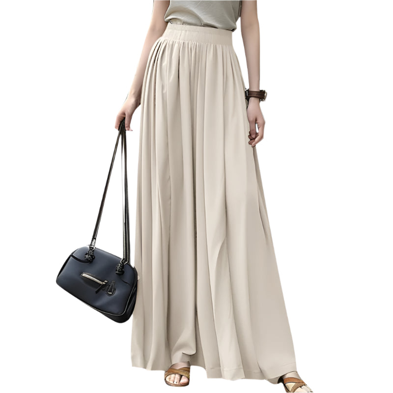 A-line maxi-nederdel med flæser til kvinder