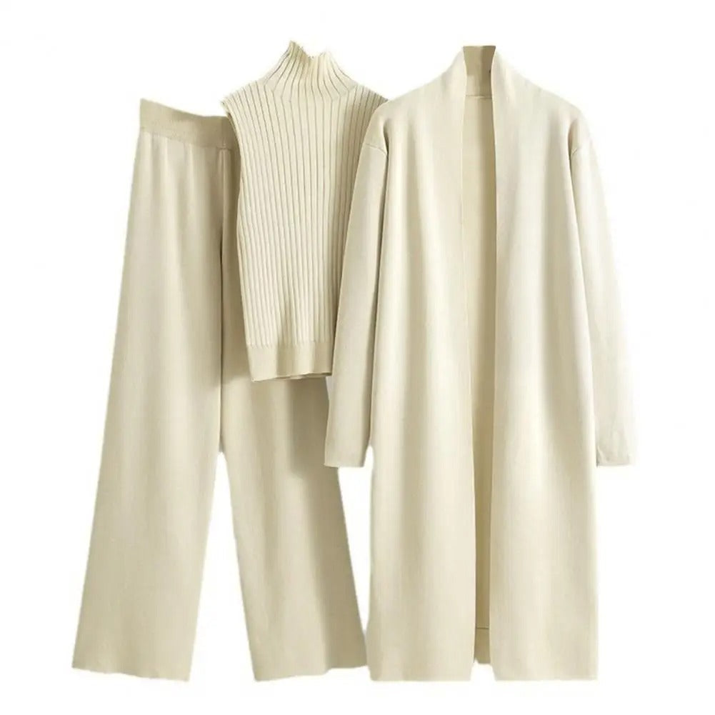 3-delt sæt vintercardigan til kvinder